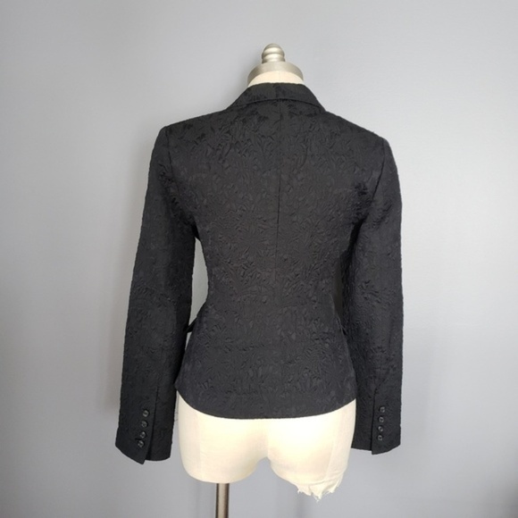 BLACK Elizabeth and James Textured Blazer Black 6 - Picture 4 of 8